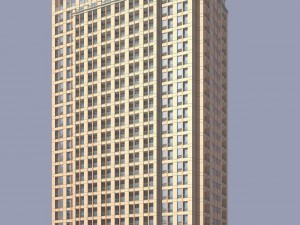 city office building construction avant-garde design hotel - 524 3Dモデル