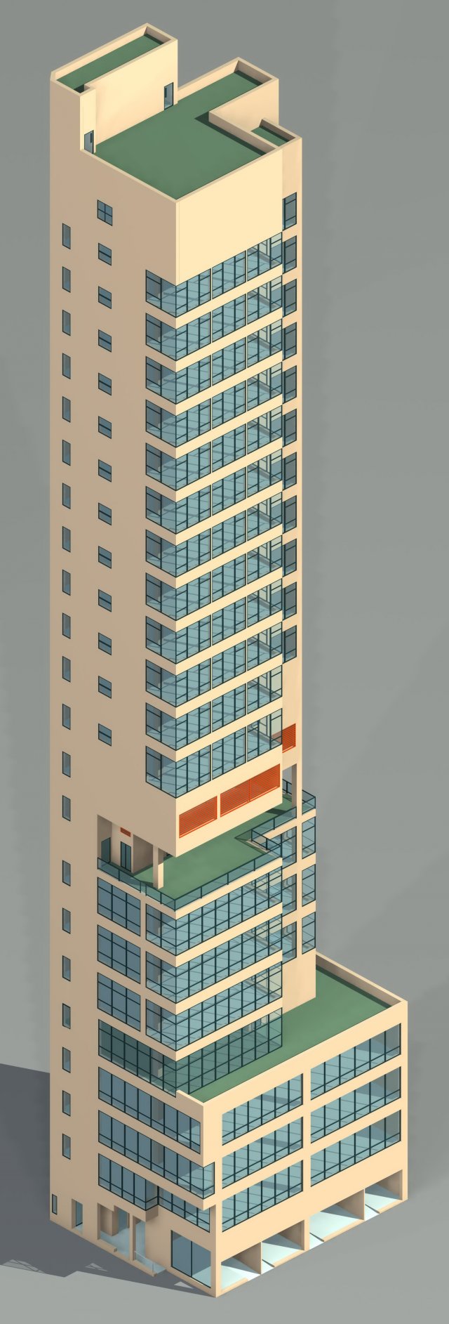 city office building construction avant-garde design hotel - 527 Modelo 3D .c4d .max .obj .3ds .fbx .stl .blend 