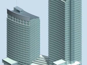 şehir ofis binası inşaatı avangard tasarım oteli - 529 3D Model