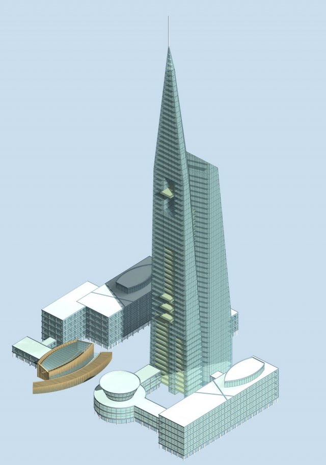 city office building construction avant-garde design hotel - 534 Modèle 3D .c4d .max .obj .3ds .fbx .stl .blend 
