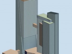 city office building construction avant-garde design hotel - 535 3Dモデル