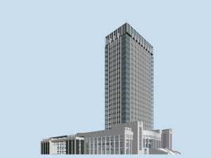 city office building construction avant-garde design hotel - 538 Modèle 3D