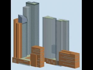 stadskantoorgebouw avant-gardistisch designhotel - 541 3D Model