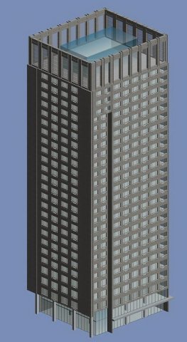 city office building construction avant-garde design hotel - 544 3D Model .c4d .max .obj .3ds .fbx .stl .blend 