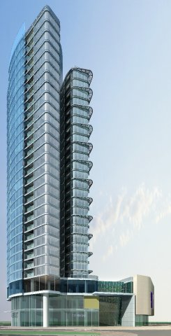city office building construction avant-garde design hotel - 546 3D Model .c4d .max .obj .3ds .fbx .stl .blend 