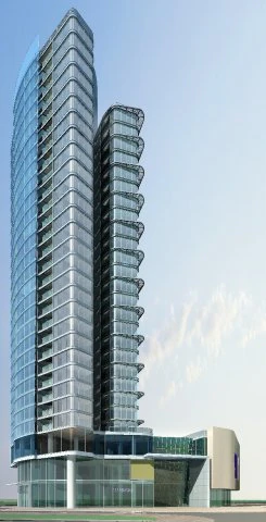 city office building construction avant-garde design hotel - 546 3D Model .c4d .max .obj .3ds .fbx .stl .blend