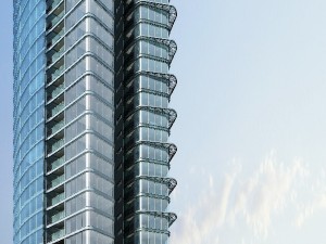 city office building construction avant-garde design hotel - 546 3D Модель