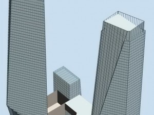 city office building construction avant-garde design hotel - 552 Modèle 3D