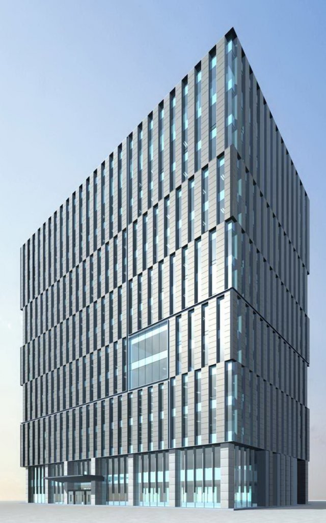 city office building construction avant-garde design hotel - 553 Modelo 3D .c4d .max .obj .3ds .fbx .stl .blend 