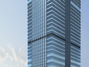 city office building construction avant-garde design hotel - 555 3D Model