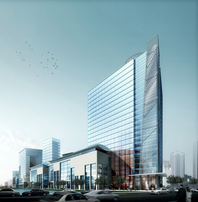 city office building construction avant-garde design hotel - 561 Modello 3D .c4d .max .obj .3ds .fbx .stl .blend