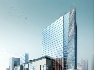city office building construction avant-garde design hotel - 561 3D Model