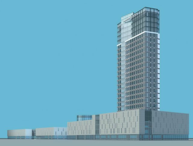 city office building construction avant-garde design hotel - 5610 Modèle 3D .c4d .max .obj .3ds .fbx .stl .blend 