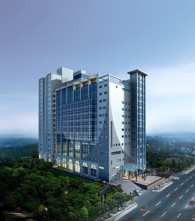 city office building construction avant-garde design hotel - 5611 3Dモデル .c4d .max .obj .3ds .fbx .stl .blend 