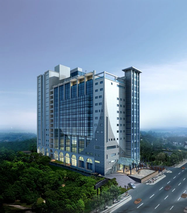 city office building construction avant-garde design hotel - 5611 3D Model .c4d .max .obj .3ds .fbx .stl .blend