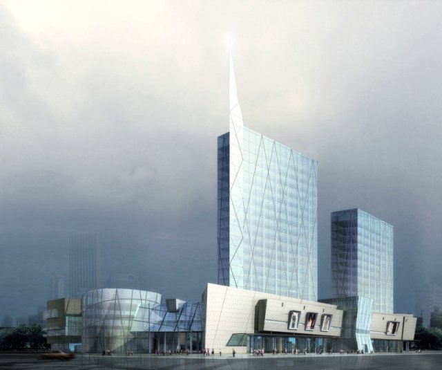 city office building construction avant-garde design hotel - 5612 Modèle 3D .c4d .max .obj .3ds .fbx .stl .blend 