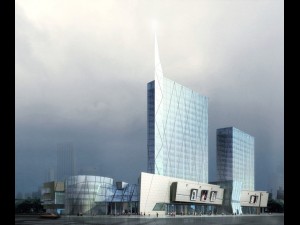 city office building construction avant-garde design hotel - 5612 3D Model