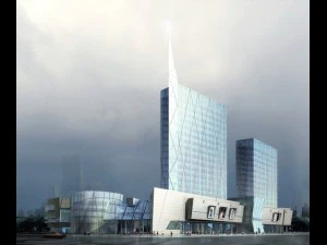 şehir ofis binası inşaatı avangard tasarım oteli - 5612 3D Model