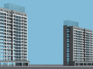 city office building construction avant-garde design hotel - 5613 3D Model