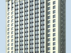 city office building construction avant-garde design hotel - 5614 3D Модель