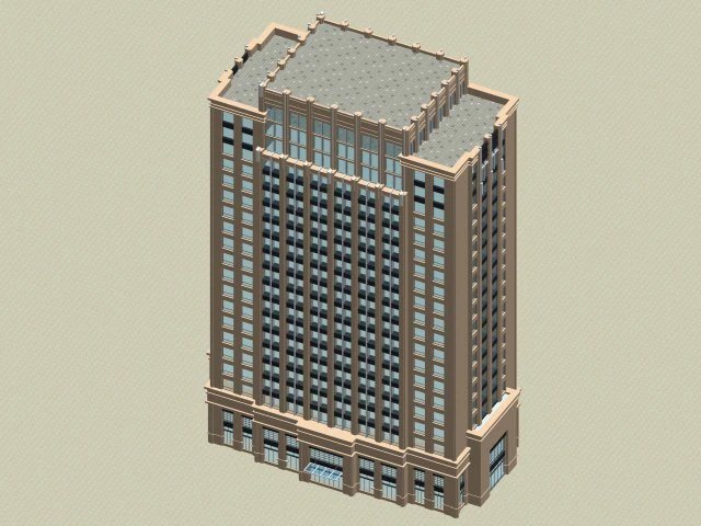 city office building construction avant-garde design hotel - 5615 3D Model .c4d .max .obj .3ds .fbx .stl .blend