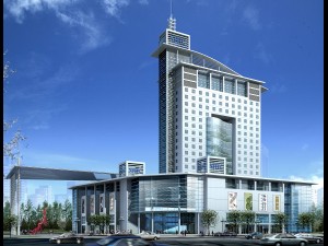 city office building construction avant-garde design hotel - 5625 3D Model