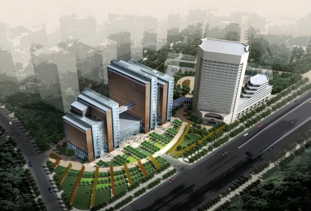 city office building construction avant-garde design hotel - 5627 3D Model .c4d .max .obj .3ds .fbx .stl .blend 