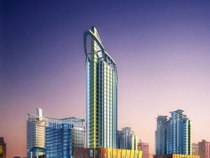 city office building construction avant-garde design hotel - 5634 3D Модель