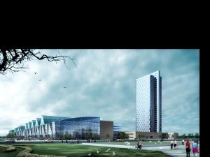 市役所ビル建設前衛デザインホテル - 5635 3Dモデル