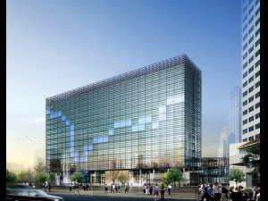 city office building construction avant-garde design hotel - 5636 Modello 3D