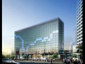 市役所ビル建設前衛デザインホテル - 5636 3Dモデル