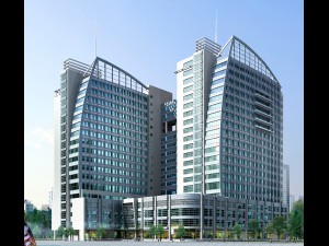 city office building construction avant-garde design hotel - 5640 3D Модель