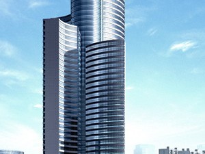 city office building construction avant-garde design hotel - 5641 3D Модель