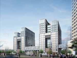 city office building construction avant-garde design hotel - 5642 3D Model