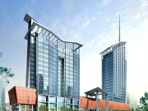 city office building construction avant-garde design hotel - 5644 3D Model
