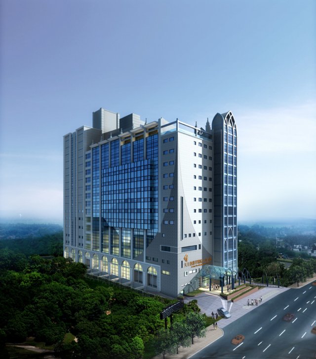 city office building construction avant-garde design hotel - 5645 3D मॉडल .c4d .max .obj .3ds .fbx .stl .blend 