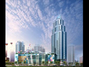 pembangunan gedung perkantoran kota hotel desain avant-garde - 5646 Model 3D