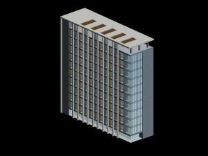 city office building construction avant-garde design hotel - 5648 3D Model