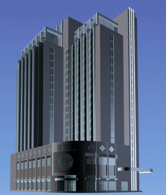 city office building construction avant-garde design hotel - 5649 3Dモデル .c4d .max .obj .3ds .fbx .stl .blend 