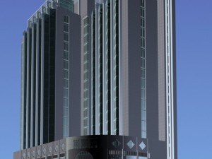 city office building construction avant-garde design hotel - 5649 Model 3D