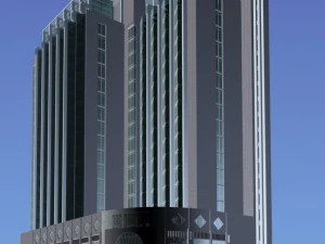 市役所ビル建設前衛デザインホテル - 5649 3Dモデル