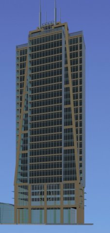 city office building construction avant-garde design hotel - 5650 3D Модель .c4d .max .obj .3ds .fbx .stl .blend 