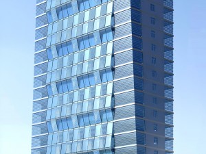 city office building construction avant-garde design hotel - 5652 3D Модель