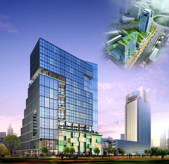 city office building construction avant-garde design hotel - 5654 Modelo 3D .c4d .max .obj .3ds .fbx .stl .blend 