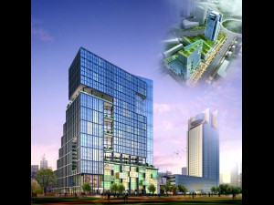 city office building construction avant-garde design hotel - 5654 Modèle 3D