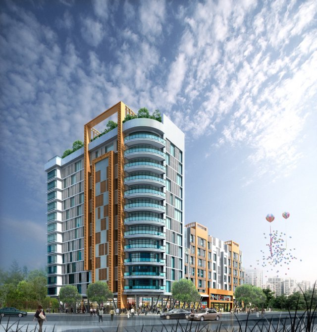 city office building construction avant-garde design hotel - 5656 Modelo 3D .c4d .max .obj .3ds .fbx .stl .blend 