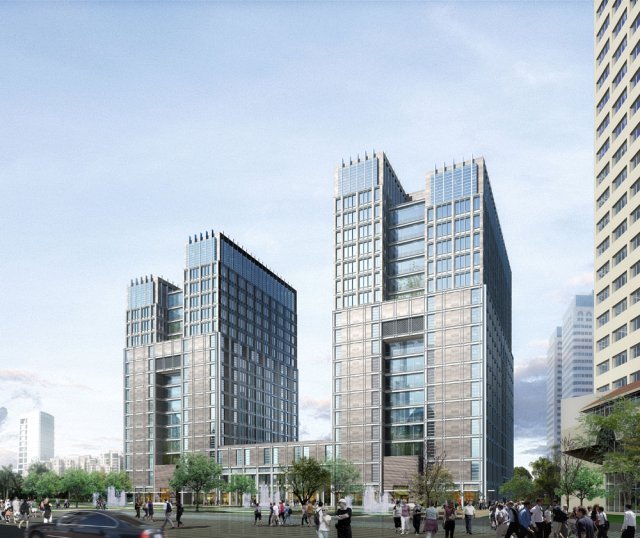 city office building construction avant-garde design hotel - 5661 Modello 3D .c4d .max .obj .3ds .fbx .stl .blend 