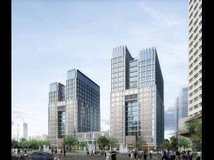 city office building construction avant-garde design hotel - 5661 3D Model