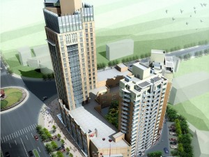 city office building construction avant-garde design hotel - 5663 3D Model