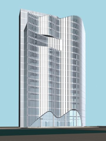 city office building construction avant-garde design hotel - 5664 Model 3D .c4d .max .obj .3ds .fbx .stl .blend
